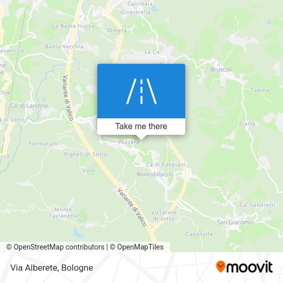 Via Alberete map