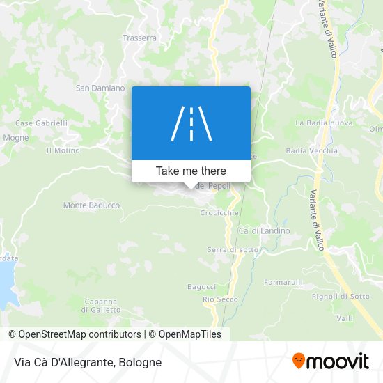 Via Cà D'Allegrante map