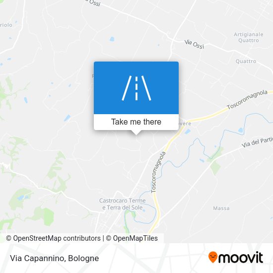 Via Capannino map