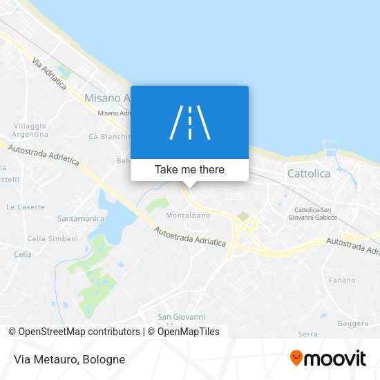 Via Metauro map