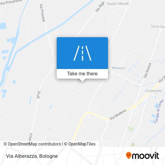 Via Alberazza map
