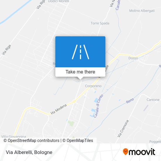 Via Alberelli map