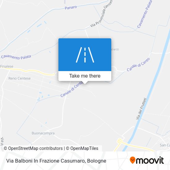 Via Balboni In Frazione Casumaro map