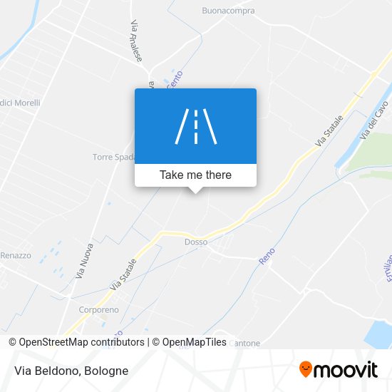 Via Beldono map
