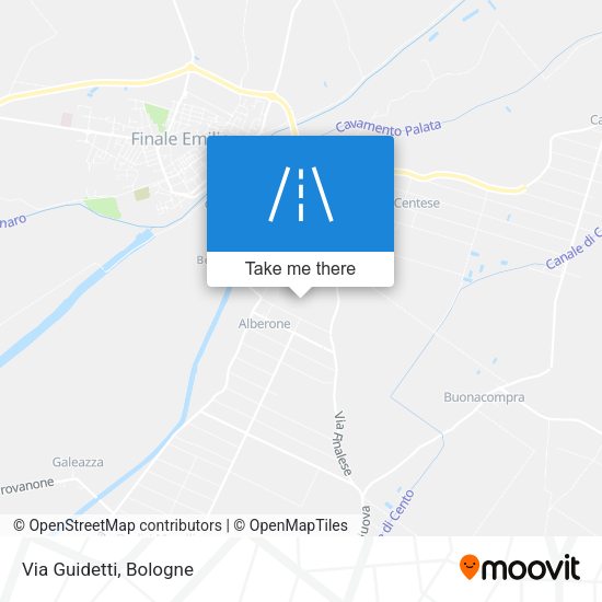 Via Guidetti map
