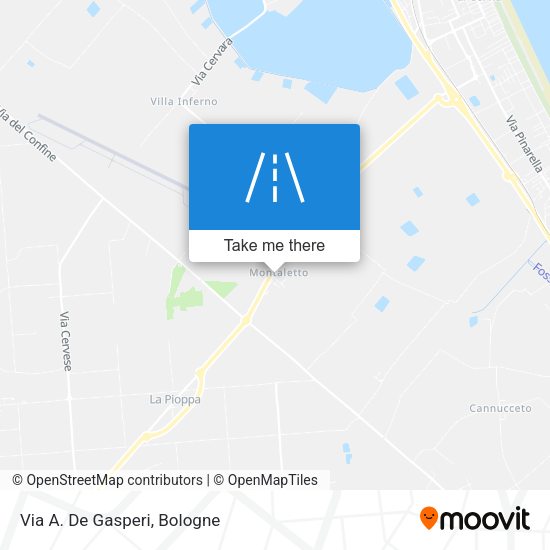 Via A. De Gasperi map