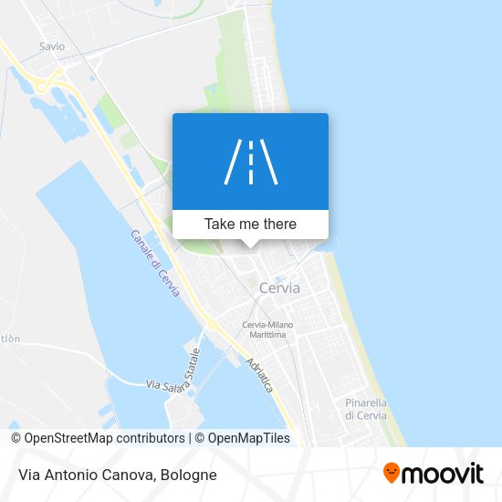 Via Antonio Canova map