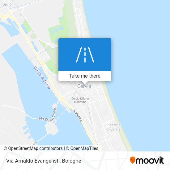 Via Arnaldo Evangelisti map