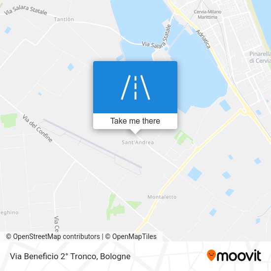 Via Beneficio 2° Tronco map