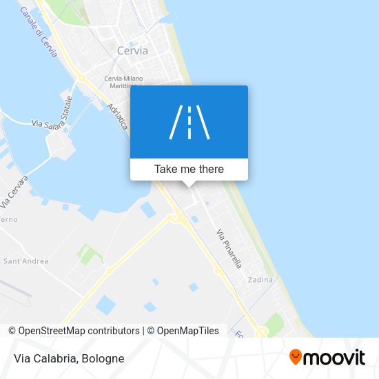 Via Calabria map
