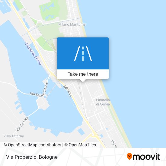 Via Properzio map