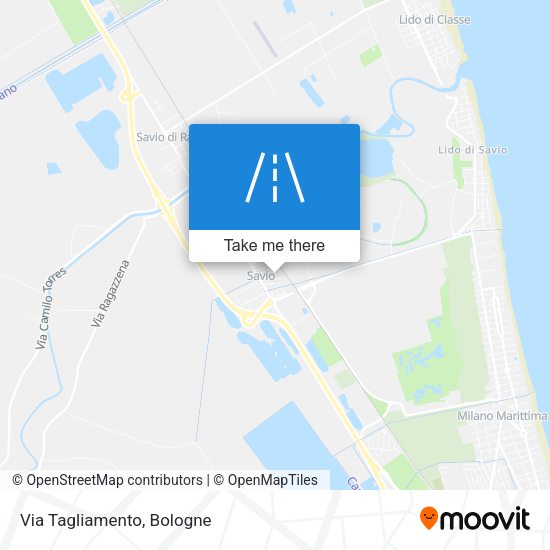 Via Tagliamento map
