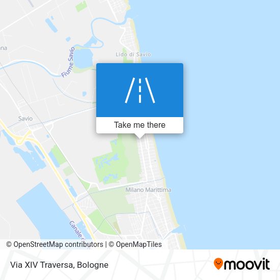Via XIV Traversa map