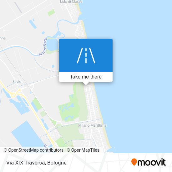 Via XIX Traversa map