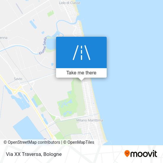 Via XX Traversa map