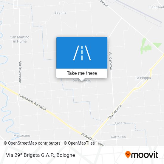Via 29ª Brigata G.A.P. map