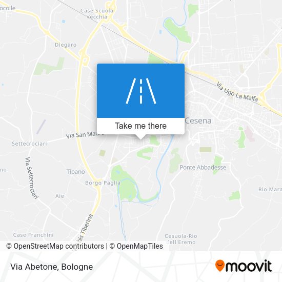Via Abetone map