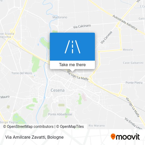 Via Amilcare Zavatti map