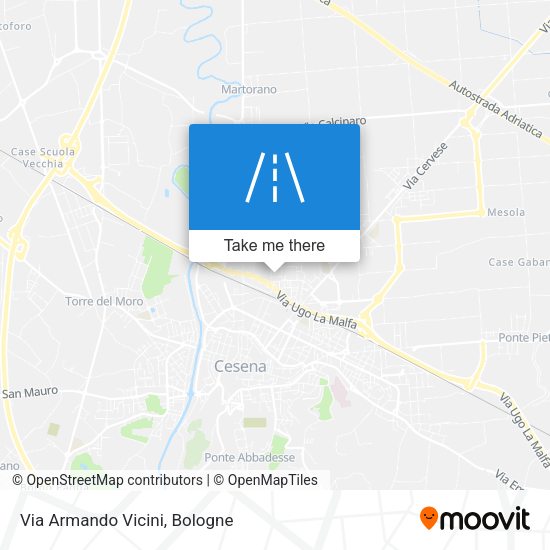 Via Armando Vicini map