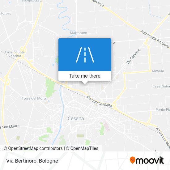 Via Bertinoro map