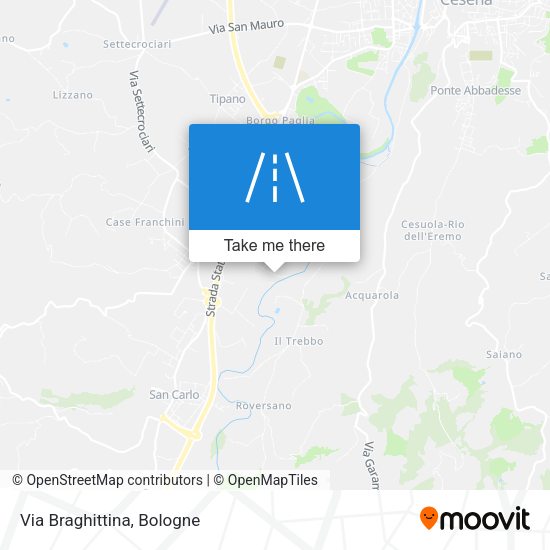 Via Braghittina map