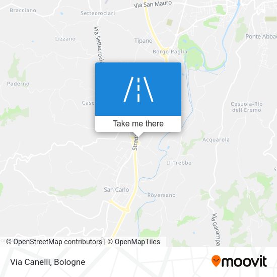 Via Canelli map