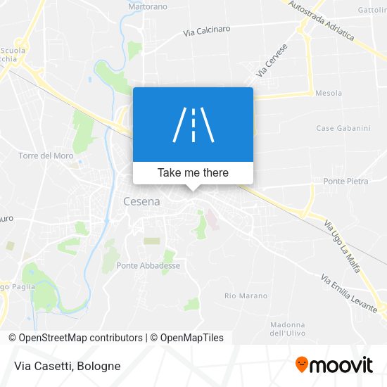 Via Casetti map