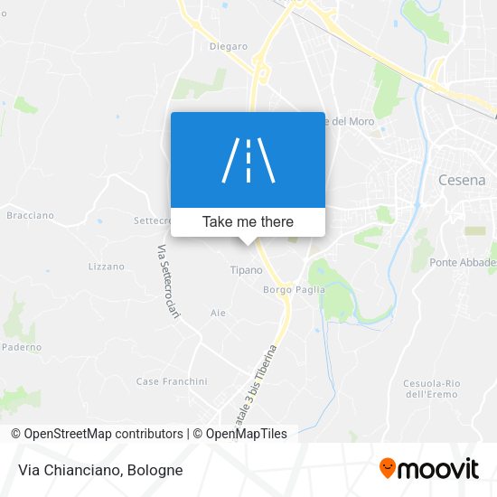 Via Chianciano map