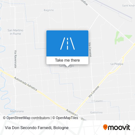 Via Don Secondo Farnedi map