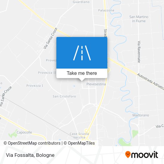 Via Fossalta map