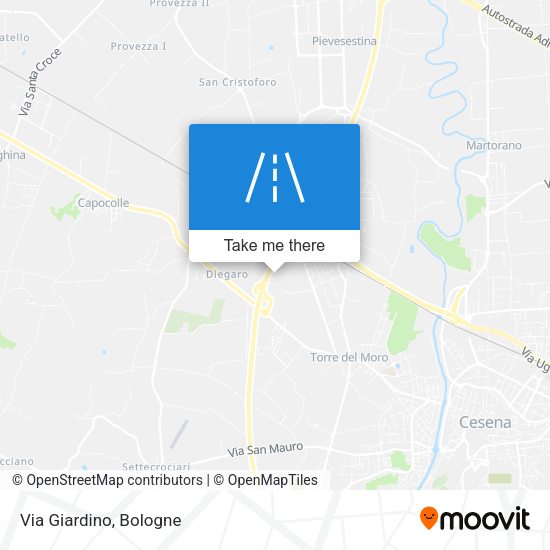 Via Giardino map
