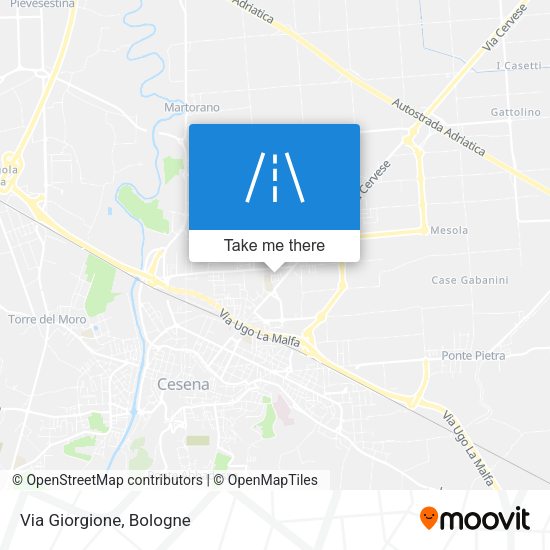 Via Giorgione map