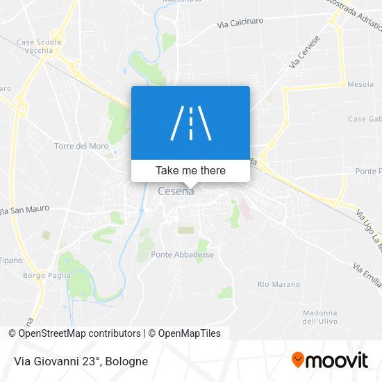 Via Giovanni 23° map