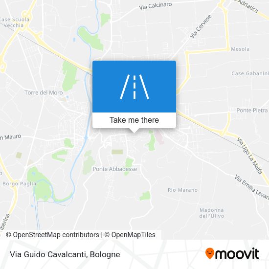 Via Guido Cavalcanti map