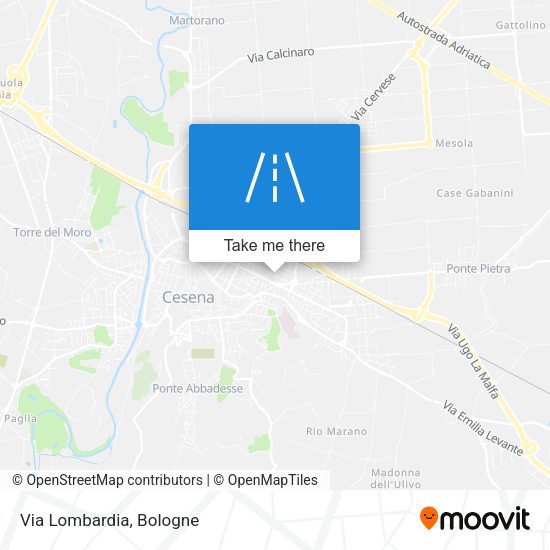 Via Lombardia map