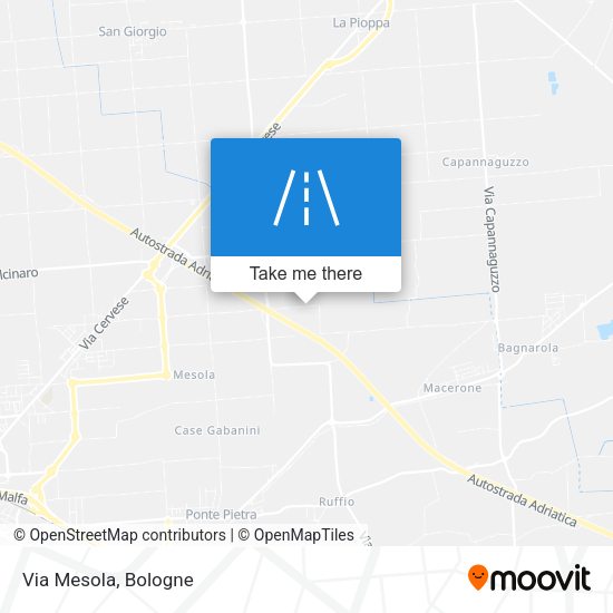 Via Mesola map