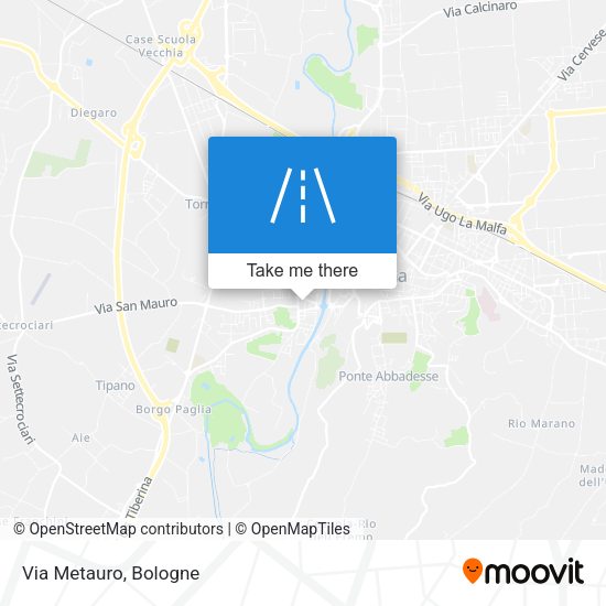Via Metauro map