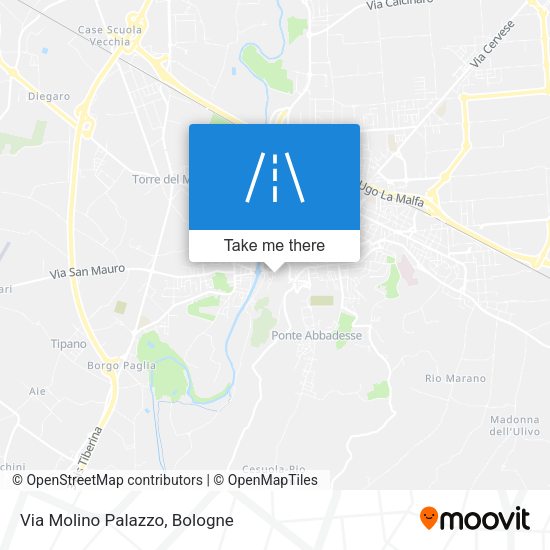 Via Molino Palazzo map