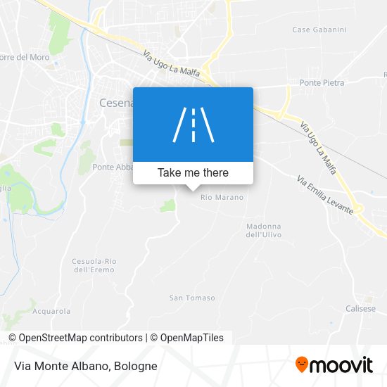 Via Monte Albano map