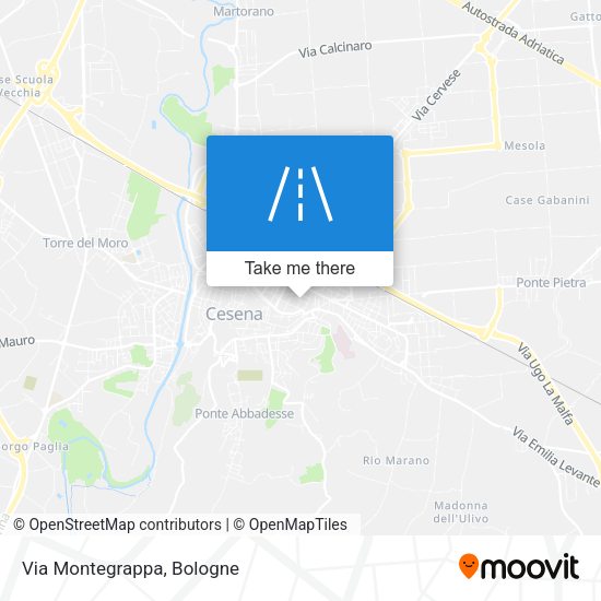 Via Montegrappa map