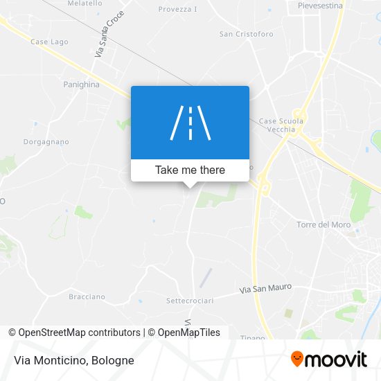 Via Monticino map
