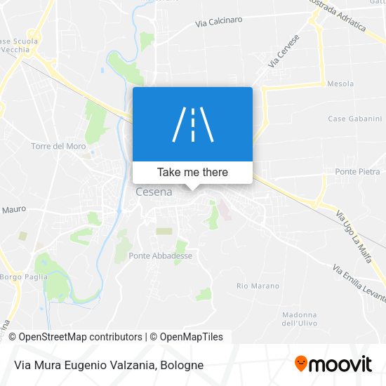 Via Mura Eugenio Valzania map