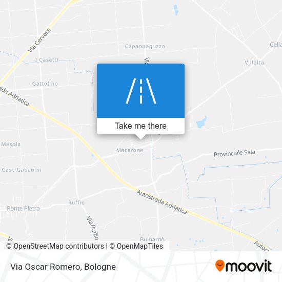 Via Oscar Romero map