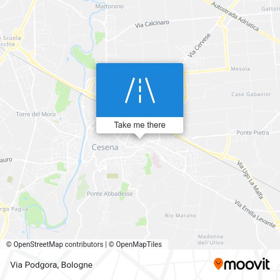 Via Podgora map