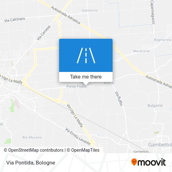 Via Pontida map