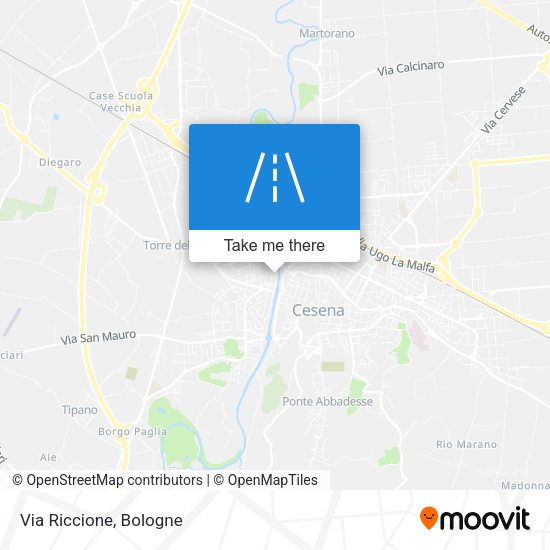 Via Riccione map