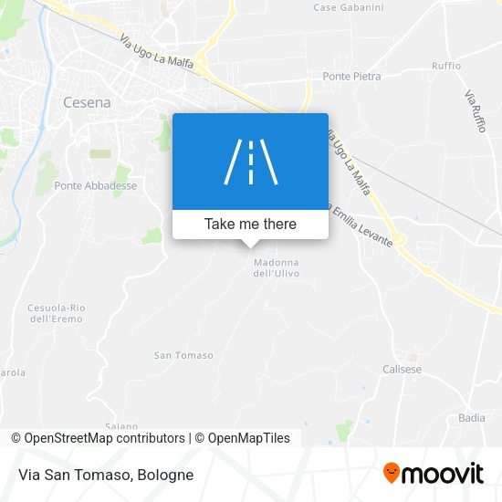 Via San Tomaso map