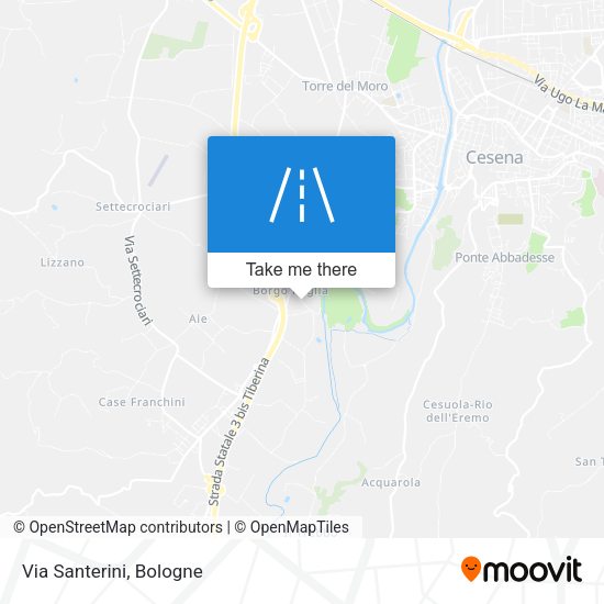 Via Santerini map