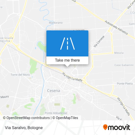 Via Saralvo map