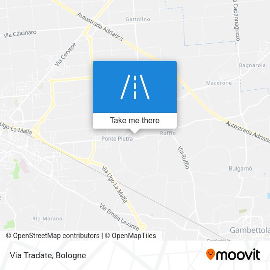Via Tradate map